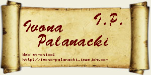 Ivona Palanački vizit kartica